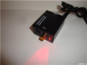 Adaptor audio digital DAC optic analogic RCA jack coaxial TV player