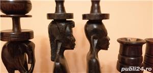 Suporti lumânări din abanos - imagine 2