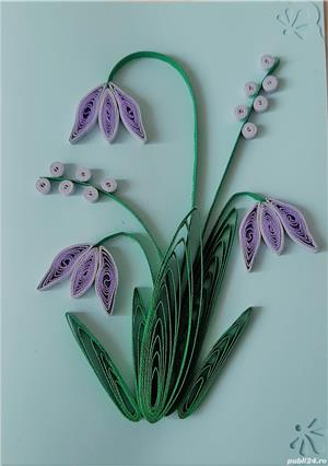 Felicitări handmade realizate prin tehnica quilling pentru 1 și 8 martie