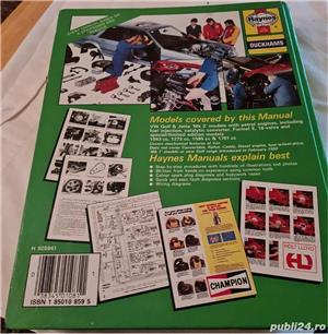 Set 2 manuale reparatii auto Haynes: VW Golf Jetta 1984-1992; 1974-1984; manual Golf Vento 1992-1998 - imagine 3
