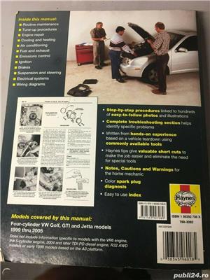 Haynes VW Golf & Jetta 1999-2007; VW Golf 2009-2012, manuale reparatii auto - imagine 2