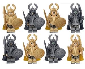 Set 8 minifigurine tip Lego Asgardian Warriors si Berserkers Undead Soldiers