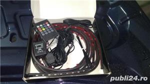 Set 4 benzi lumini LED RGB tuning masina SuperBright 8 culori waterproof telecomanda +CADOU - imagine 7