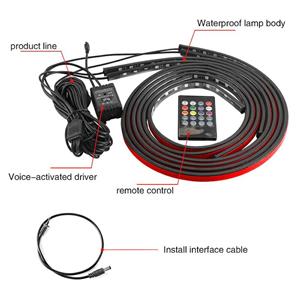 Set 4 benzi lumini LED RGB tuning masina SuperBright 8 culori waterproof telecomanda +CADOU - imagine 5