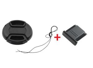 Capac obiectiv camere foto DSLR NIKON, CANON 49mm, 52mm, 55mm, 62mm, 65mm, 72mm, 82mm  + Hotshoe