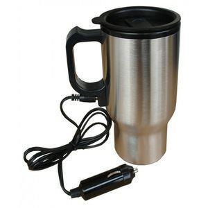 Cana termos auto cu adaptor pentru priza din masina 400 ml, nouă - imagine 4