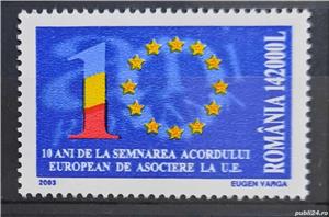 Timbre 2003-10 ani de la semnarea Acordului European, MNH