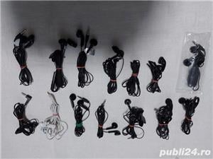 Casti stereo handsfree pe fir, noi/nefolosite, originale, cu microfon, HI-FI, diferite modele
