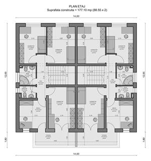 Vand proiect de arhitectura si structura pentru o cladire tip Duplex - imagine 3