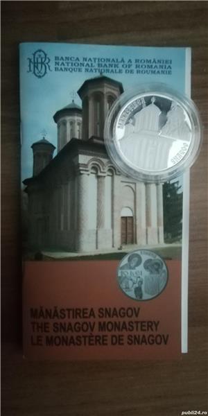 Moneda Argint - 10 lei - 2007 - Manastirea Snagov  - imagine 3