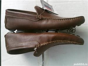 Pantofi opinci barbati noi piele Luca Mancini maro negri 25% reducere, nr. 46 - imagine 2