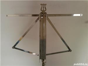 Portativ stativ muzical partitura note inox, pliabil nou, inalt 150 cm