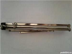 Portativ stativ muzical partitura note inox, pliabil nou, inalt 150 cm - imagine 9