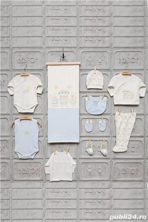Set albastru cadou nou-nascut 10 piese Ursuleti