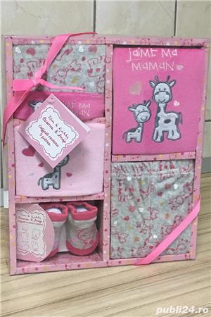 Set cadou fetite 5 piese 0-6 luni Girafa - imagine 2