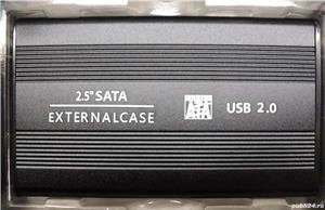 Adaptor HDD Caddy HDD/SSD SATA 3 Extern 2,5" USB 2.0 Metalic NOU - imagine 2