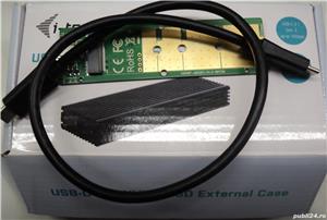 Adaptor Caddy SSD USB-C M2-NVMe Profesional Metalic NOU - imagine 4