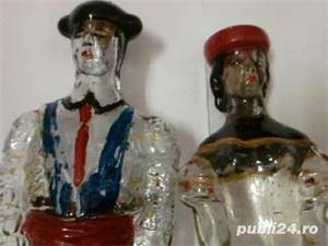 Barbat si femeie, cadou de nunta, sticle modelate manual de sticlar spaniol