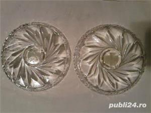 Pereche farfurioare cristal pt. servit dulceata la musafiri - imagine 2