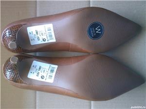 Pantofi piele dama maro noi Next UK, nr. 37 toc 5 cm - imagine 4