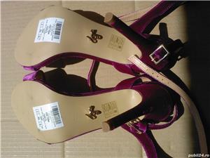 Pantofi, sandale dama noi Lipsy London catifea roz "Pink Velvet" nr. 40, toc 11 cm - imagine 3