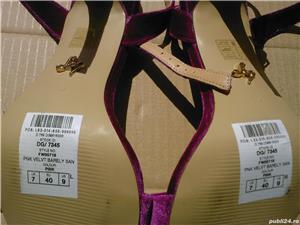 Pantofi, sandale dama noi Lipsy London catifea roz "Pink Velvet" nr. 40, toc 11 cm - imagine 5