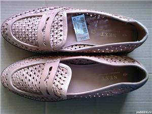 Pantofi barbati noi piele maro impletiti Next UK, nr. 39, 42, 43 - imagine 2