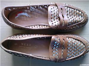 Pantofi barbati noi piele maro impletiti Next UK, nr. 39, 42, 43 - imagine 7