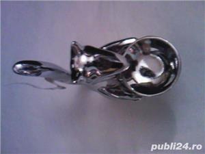 Veverita: suport metalic cromat pentru inele, ornament "Smile" Next Anglia  - imagine 3