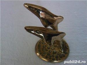 Delfini vintage din alama, bronz Anglia