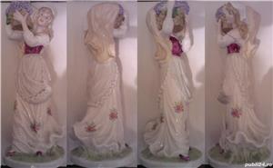 Domnisoara si cos cu struguri, bibelou colectia Leonardo, Anglia