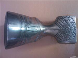 Cap Nefertiti / bust egiptean vintage din bronz, alama - imagine 4