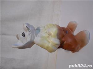 Bibelou vechi din portelan   Soricel cu cascaval    pictat manual - imagine 7