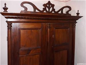 Vand dulap lemn masiv antic  - imagine 2