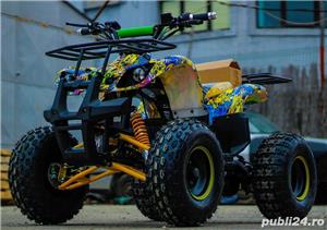 ATV electric Nitro  Eco Toronto 1000W 48V Grafiti Galben Nou - imagine 5