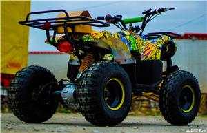 ATV electric Nitro  Eco Toronto 1000W 48V Grafiti Galben Nou - imagine 6