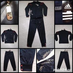 Trening dama costum sport bleumarin imprimeu argintiu vipusca corai  - imagine 4