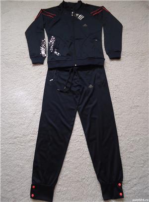 Trening dama costum sport bleumarin imprimeu argintiu vipusca corai  - imagine 5