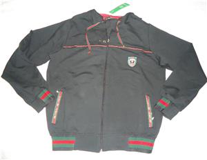 Trening bumbac negru dama costum sport hanorac gluga - imagine 2