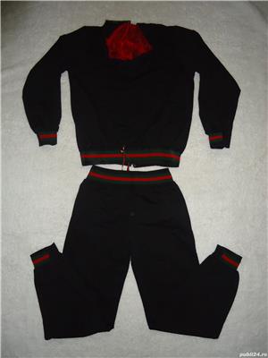 Trening bumbac negru dama costum sport hanorac gluga - imagine 7