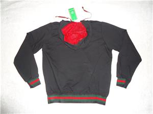 Trening bumbac negru dama costum sport hanorac gluga - imagine 10