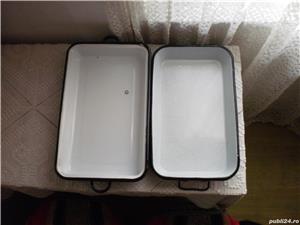 2 tavi emailate pentru copt