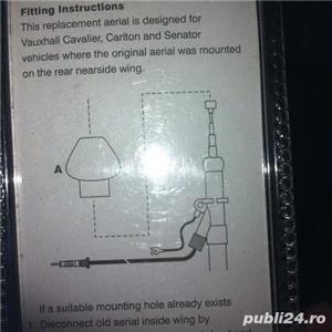 Antena auto noua Halfords, UK: din inox pt. Opel Vectra / antena universala - imagine 2