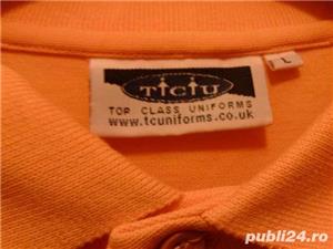 Bluza tricou nou Anglia Penthouse Polo Old Gold galben portocaliu marimea L pt. echipe sportive - imagine 3