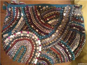 Poseta mare, gentuta margele si paiete retro   vintage India pt. Accesorize Anglia