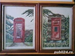 Set tablouri goblen cu punct mare Royal Mail UK cutii postale de strada