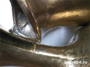 Vaza vintage, bronz masiv turnat manual Germania - imagine 5
