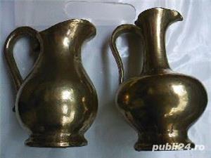 Vaza vintage, bronz masiv turnat manual Germania - imagine 2