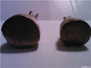 Pereche iepurasi Paste statuete vintage alama bronz Anglia - imagine 4