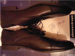 Pantofi noi piele Next Anglia, nr. 37, 38 si 41 Forever Comfort toc jos, negri cu sireturi - imagine 3